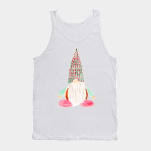 christmas gnomes watercolour painting Tank Top